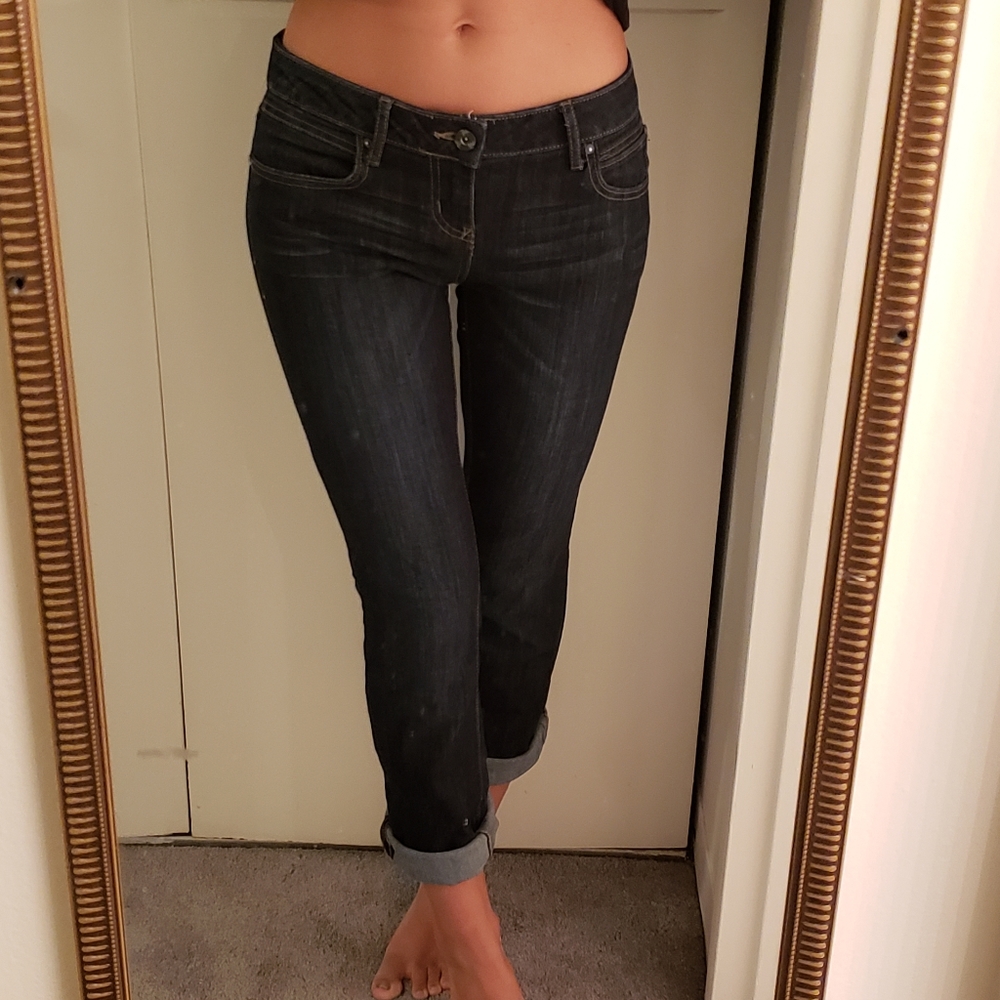 Vera Wang Roll Cuff Capri